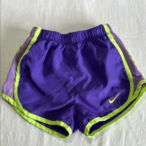 4T Nike Purple and Green Lined Athletic Shorts Lightweight